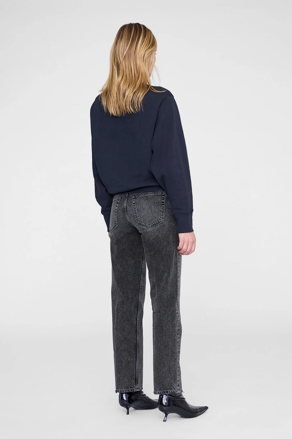 Harry Shrunken Sweatshirt La - Vintage Black - Image 3