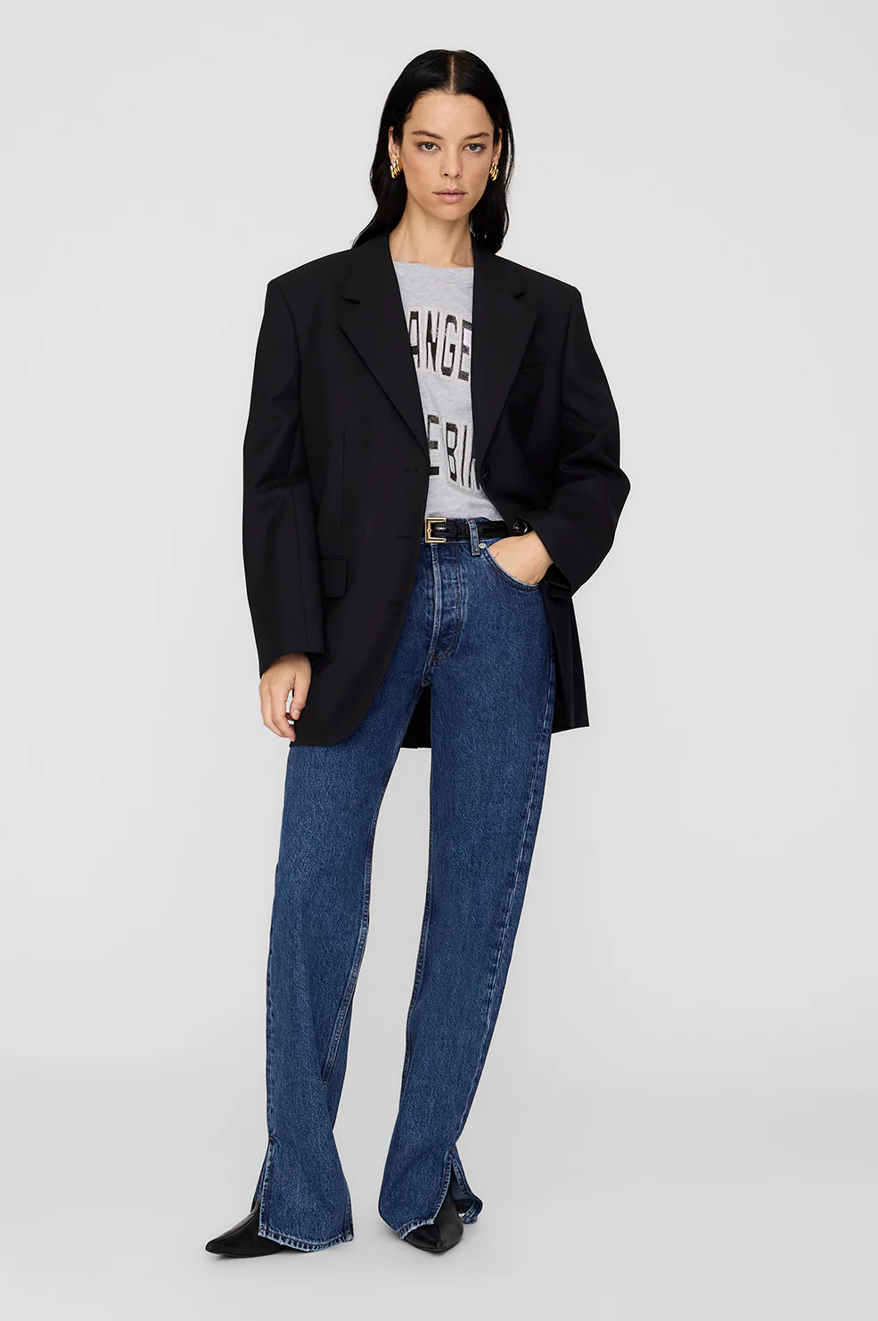 Johnny Cropped Tee - Grey - Image 5