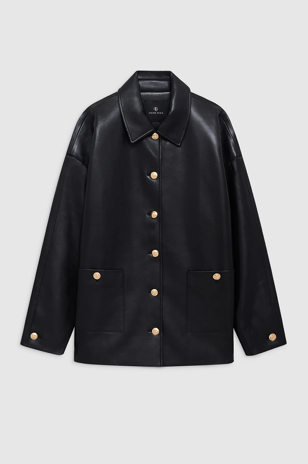 Luca Jacket - Black Recycled Leather - Image 3