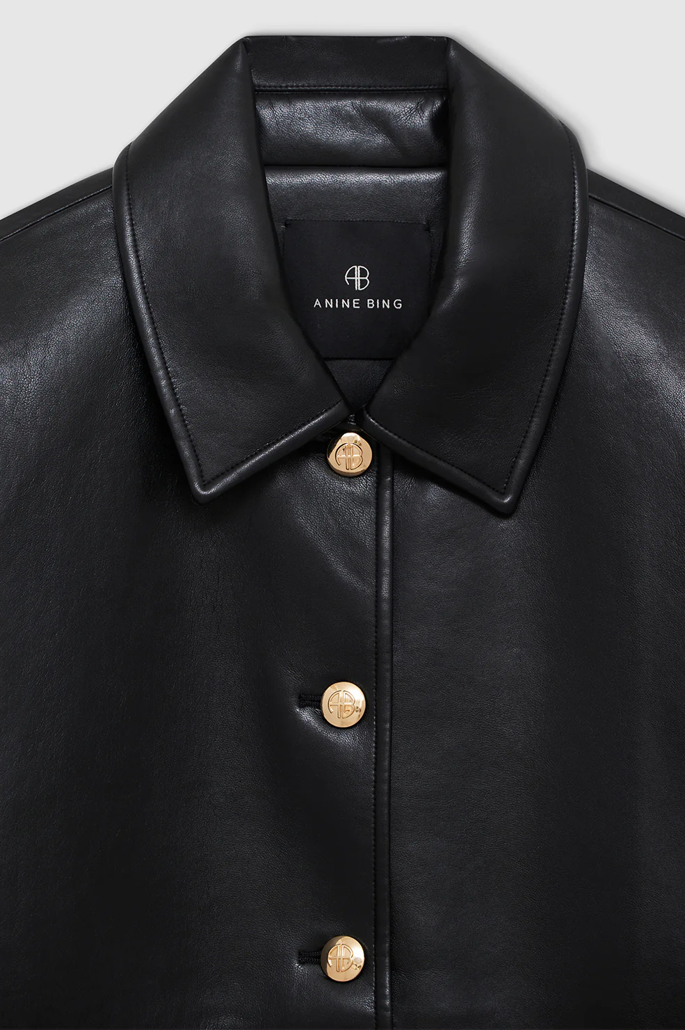 Luca Jacket - Black Recycled Leather - Image 4