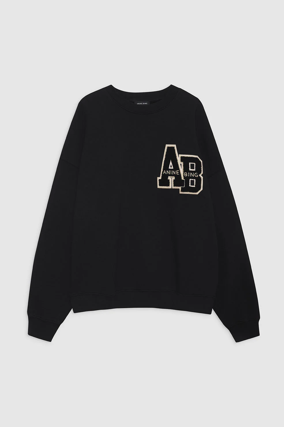Miles Oversized Sweatshirt Letterman - Black - Image 3