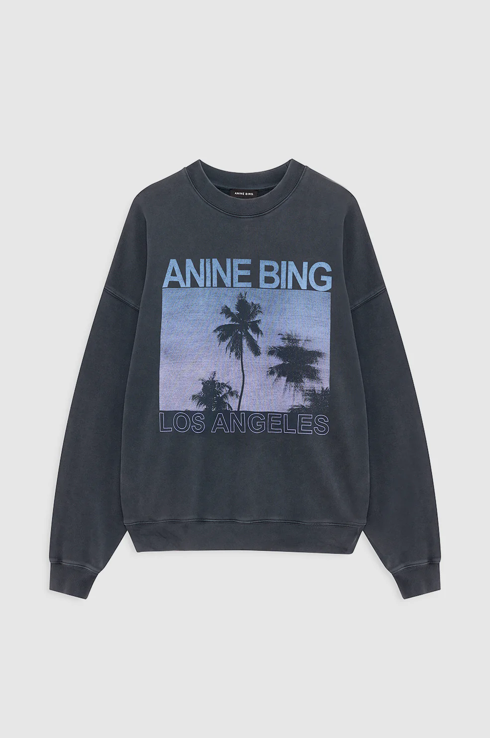 Miles Sweatshirt Palms - Washed Grey - Image 3