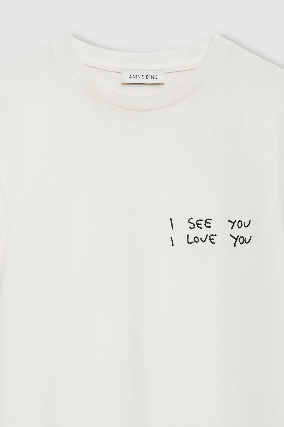 Shelley Tee I See You I Love You - Washed Cream - Image 4