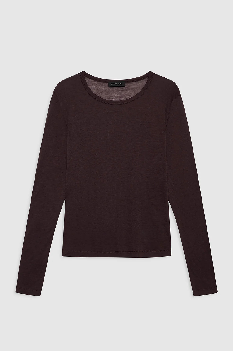 Sylvie Long Sleeve Tee - Dark Brown - Image 3