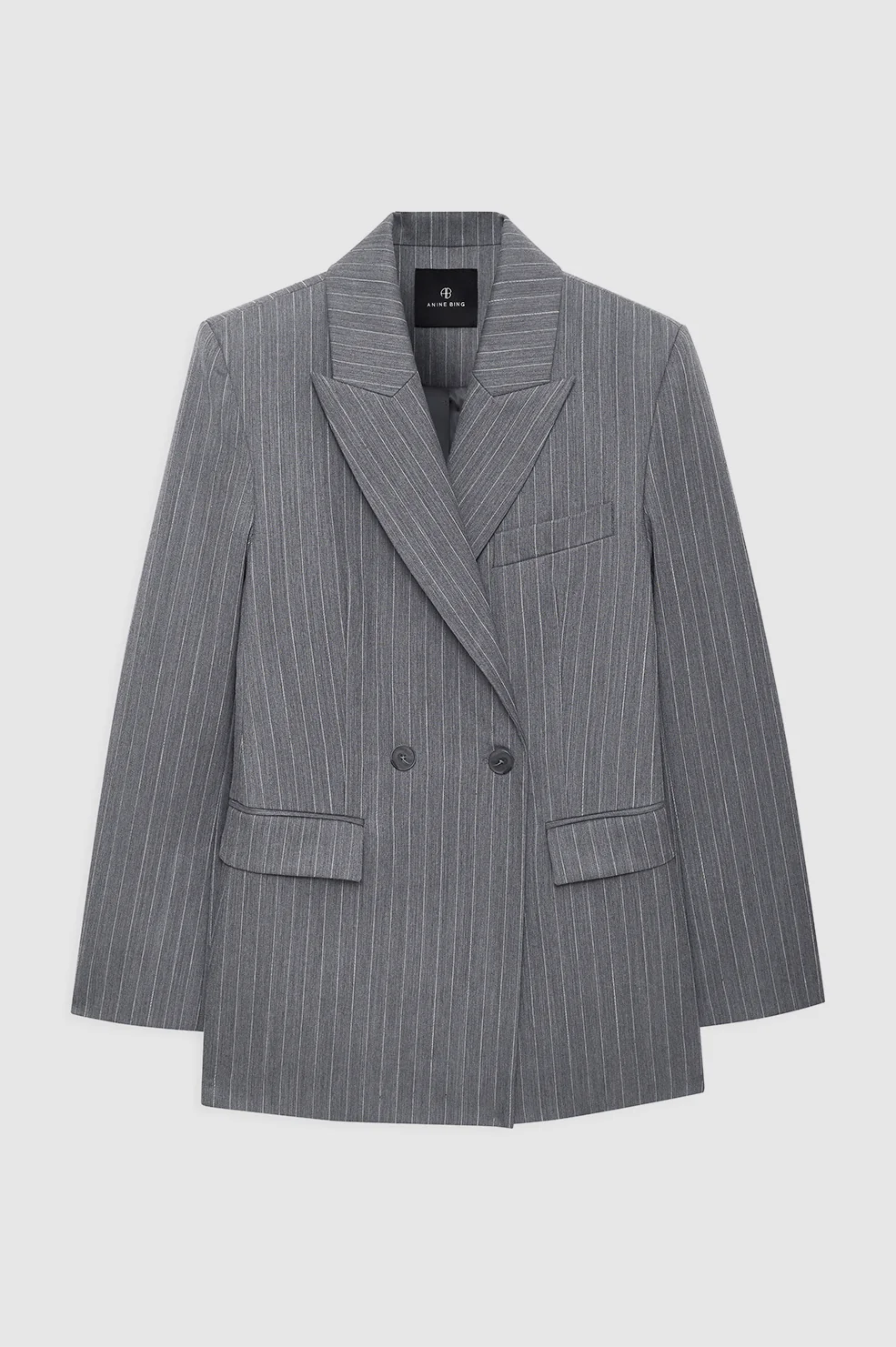 Tiphaine Blazer - Light Grey Pinstripe - Image 3