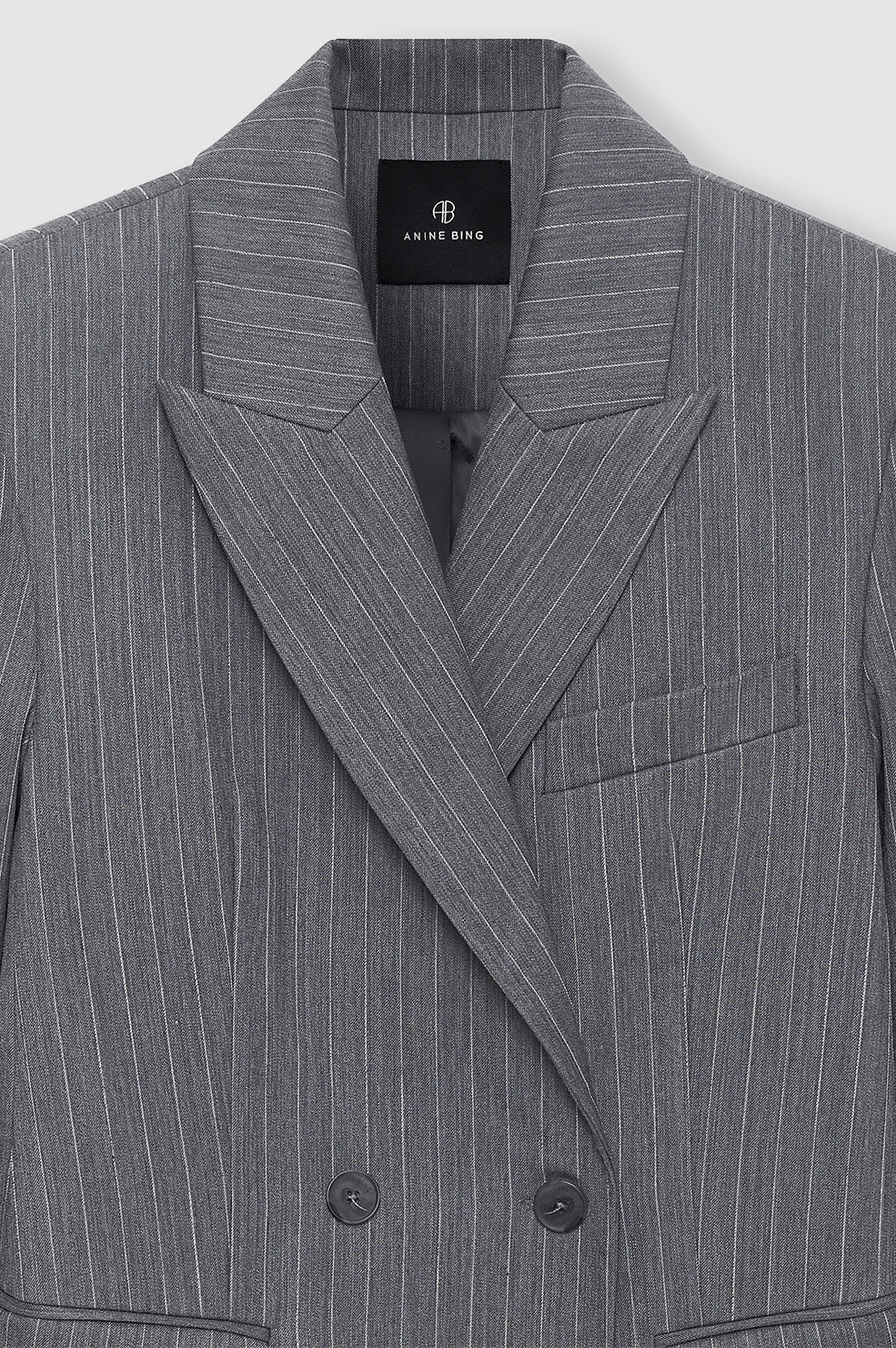Tiphaine Blazer - Light Grey Pinstripe - Image 4